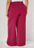 Pull On Ribbed Wide Leg Pants