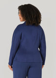 Ribbed Paneled Peplum Jacket