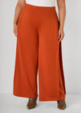 Pleated Ponte Wide Leg Pants