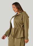 Luxe Soft Scuba Drawstring Jacket