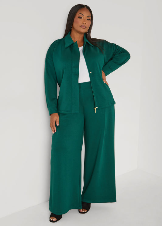Luxe Soft Scuba Pleated Pants