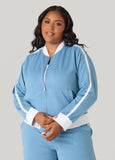 Striped French Terry Track Jacket