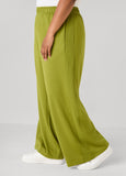 Ribbed Paneled Wide Leg Pants