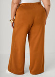 Ribbed Panel Wide Leg Pants