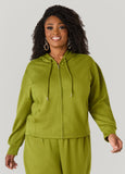 Zip Front Ribbed Panel Hoodie