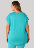 Ashley Sport Cotton Cutout Tunic Tee