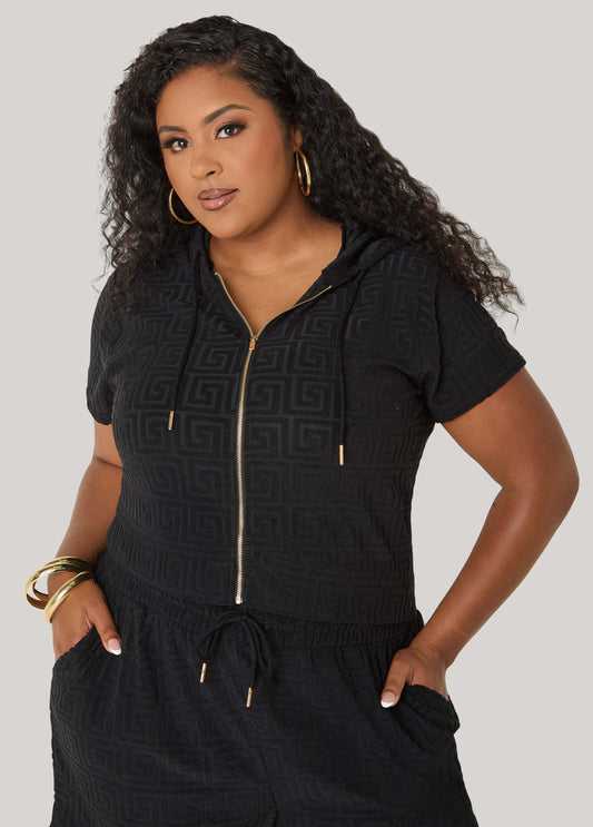 Drawstring Jacquard Shorts