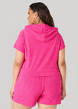 Jacquard Zip Front Hoodie