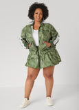 Camo Print Zip Front Jacket