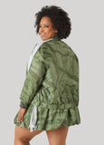 Camo Print Zip Front Jacket