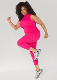 Ribbed Mock Neck Top And Capri Set