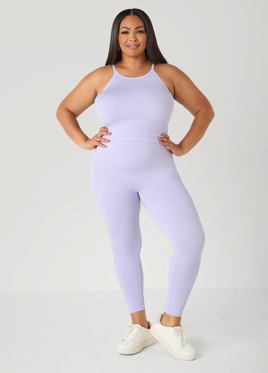 Plus Size Trendy Tank Top Leggings Matching Summer Two Piece Set