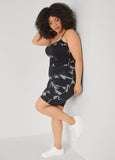 Tie Dyed Tank And Biker Shorts Set