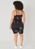 Tie Dyed Tank And Biker Shorts Set