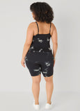 Tie Dyed Tank And Biker Shorts Set