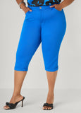 Cuffed Denim Capris
