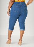 Cuffed Denim Capris