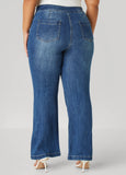 Patch Pocket Flared Jeans