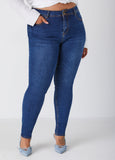 Plus Size Stretchy Skinny Jeans High Rise Shaping Skinny Jeans