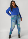 Embroidered Skinny Jeans