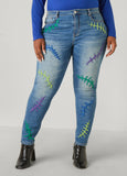 Embroidered Skinny Jeans