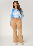 Seamed High Rise Flared Jeans
