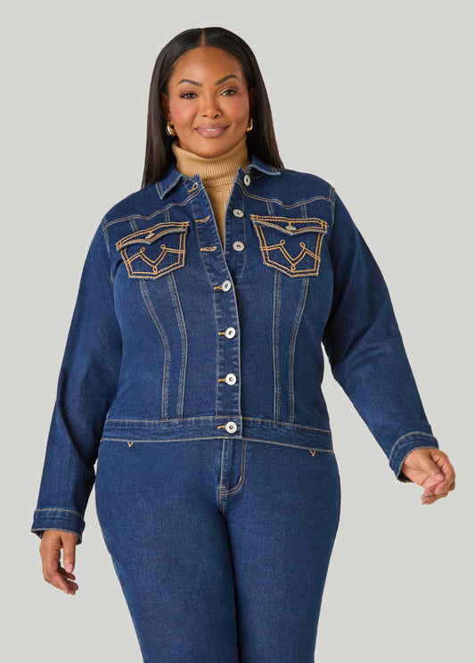Stitch Detailed Denim Jacket