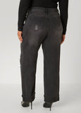 Distressed Straight Leg Jeans