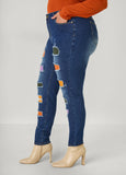 Cutout Ribbed Skinny Jeans