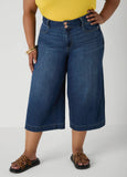 Wide Leg Denim Capris