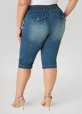 Pull On Denim Capris