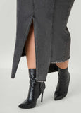 Sharkbite Denim Maxi Skirt