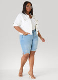 Distressed Denim Shorts