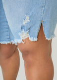 Distressed Denim Shorts