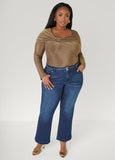 Chain Belt Slim Flare Jeans