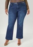 Chain Belt Slim Flare Jeans