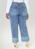 Cuffed Stonewash Jeans