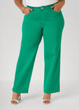 Mid Rise Straight Leg Jeans