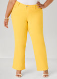 Mid Rise Straight Leg Jeans