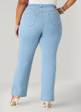 Crisscross Straight Leg Jeans
