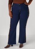 Embroidered Flared Jeans