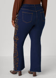 Embroidered Flared Jeans