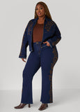 Plus Size Embroidered Flared Jeans