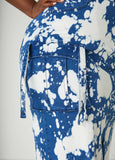 Bleached Denim Maxi Cargo Skirt