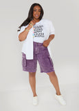 Stonewash Cargo Bermuda Shorts