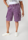 Stonewash Cargo Bermuda Shorts