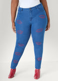Crystal Lips Skinny Jeans