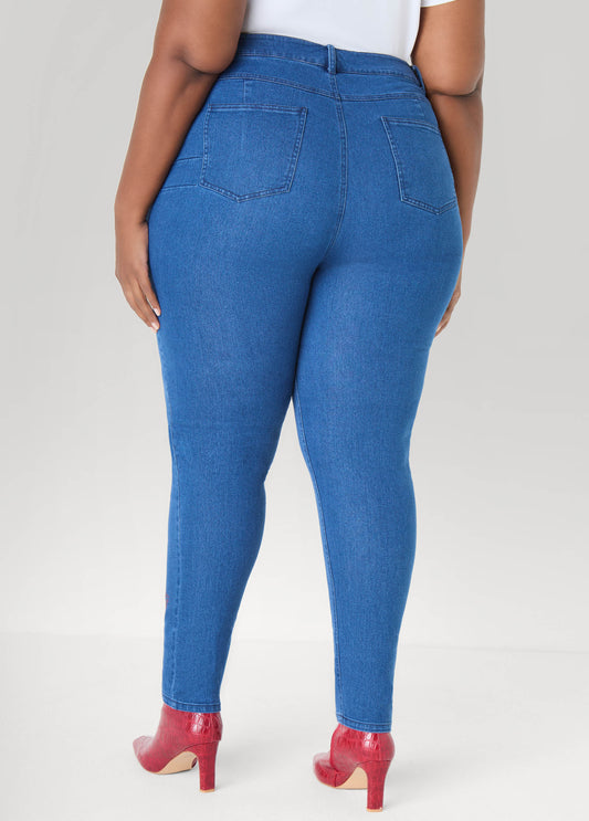 Crystal Lips Skinny Jeans