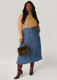 Patchwork Denim Midaxi Skirt