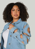 Crisscross Denim Jacket